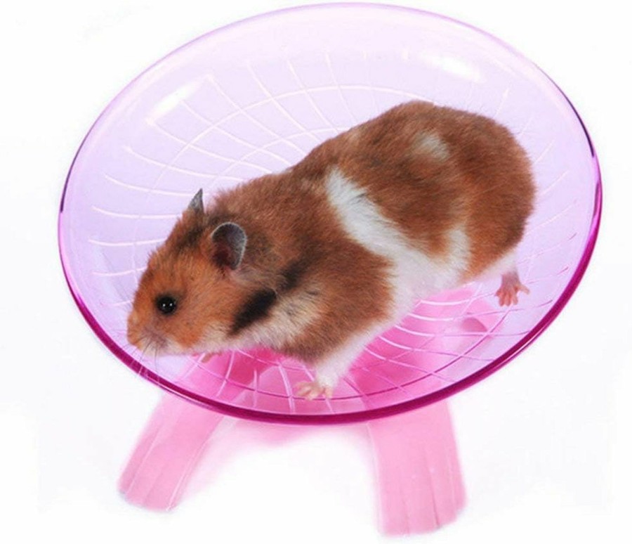 Small Animal zswell | Zswell Hamster Toys Wood Bridge Rainbow Climb Kit And Exercise Wheel Jogging Running Silent Spinner Hamster Flying Saucer