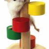 Small Animal Litewoo | Hamster Climbing Ladder Toy Natural Wooden Pets Training Cage Toy Colorful Playing Platform For Small Mice Guinea Pig Chinchilla Squirrel Sugar Glider Chipmunk(Random Color)