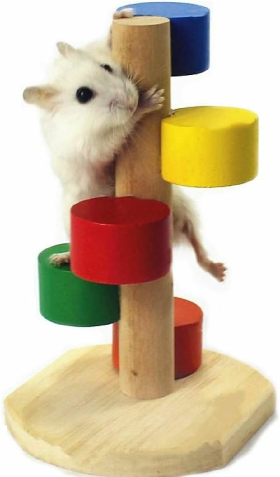 Small Animal Litewoo | Hamster Climbing Ladder Toy Natural Wooden Pets Training Cage Toy Colorful Playing Platform For Small Mice Guinea Pig Chinchilla Squirrel Sugar Glider Chipmunk(Random Color)