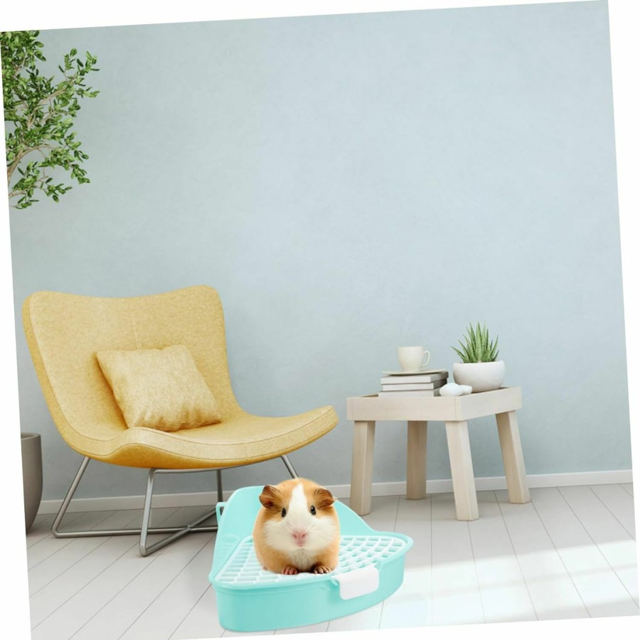 Small Animal balacoo | Balacoo Bins Pet Potty Litter Pan Potty Pad Holder Bunny Pet Toilet Bunny Trainer Toilet Small Pet Cage Supply Rabbit Training Potty Hamster Toilet Cat Toilet High Capacity Plastic Urinal