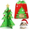 Small Animal Suzile | Suzile 2 Pcs Christmas Tree Foraging Puzzle Toy And Hay Feeder For Bunny Rabbit Wood Foraging Toys Guinea Pig Food Dispensers Bag Rack Hanging Hay Holder For Small Pets Hamster Stimulation Feeding