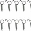 Small Animal Pokinge | 10Pcs Cage Door Spring Hook,Metal Spring Cage Lock 2.9 Inches Animal Cage Lock Finger Spring Lock Hook For Pet Cage Door