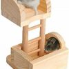 Small Animal Litewoo | Litewoo Hamsters Wood House Climbing Ladder Lookout Tower Rat Mouse Wooden Climbing Playing Toys Lookout Platform