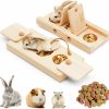 Small Animal Rubor | Rubor Rabbit Toys, Enrichment Bunny Wooden Foraging Toy For Boredom, Guinea Pig Interactive Hide Treats Puzzle Game For Small Animal, Hamster, Chinchilla (2 Sets)