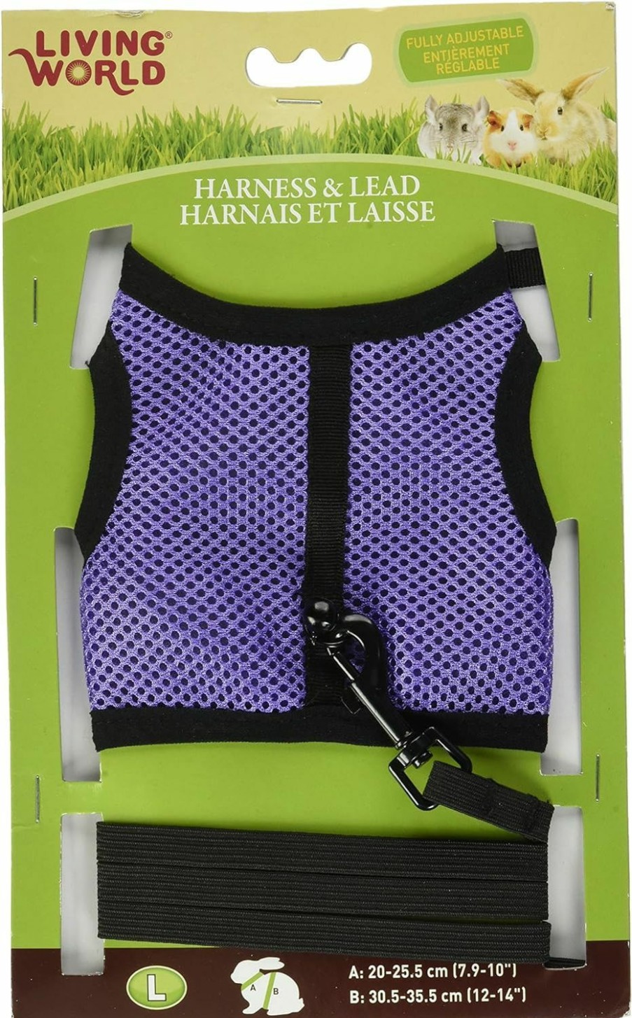 Small Animal Living World | Living World 60867 Harness/Lead Set, Large, Assorted Colors