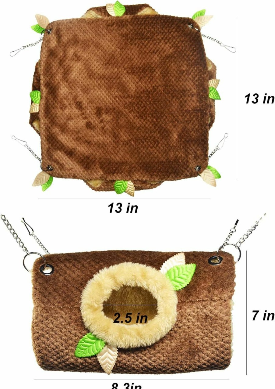 Small Animal ISMARTEN | Small Animal Hammock, Hamster Hanging Bunkbed Hammock & Tunnel Warm Bed House Cage Nest Cage Hanging Tunnel And Hammock For Sugar Glider Squirrel Hamster Parrot Mice Chinchilla Flying Squirrel Rat