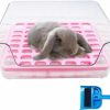 Small Animal Tfwadmx | Tfwadmx Transparent Bunny Litter Box Rabbit Potty Training Litter Box Guinea Pig Corner Litter Bedding Box Small Animal Litter Pan Toilet For Ferret,Chinchilla,Galesaur(Pink)