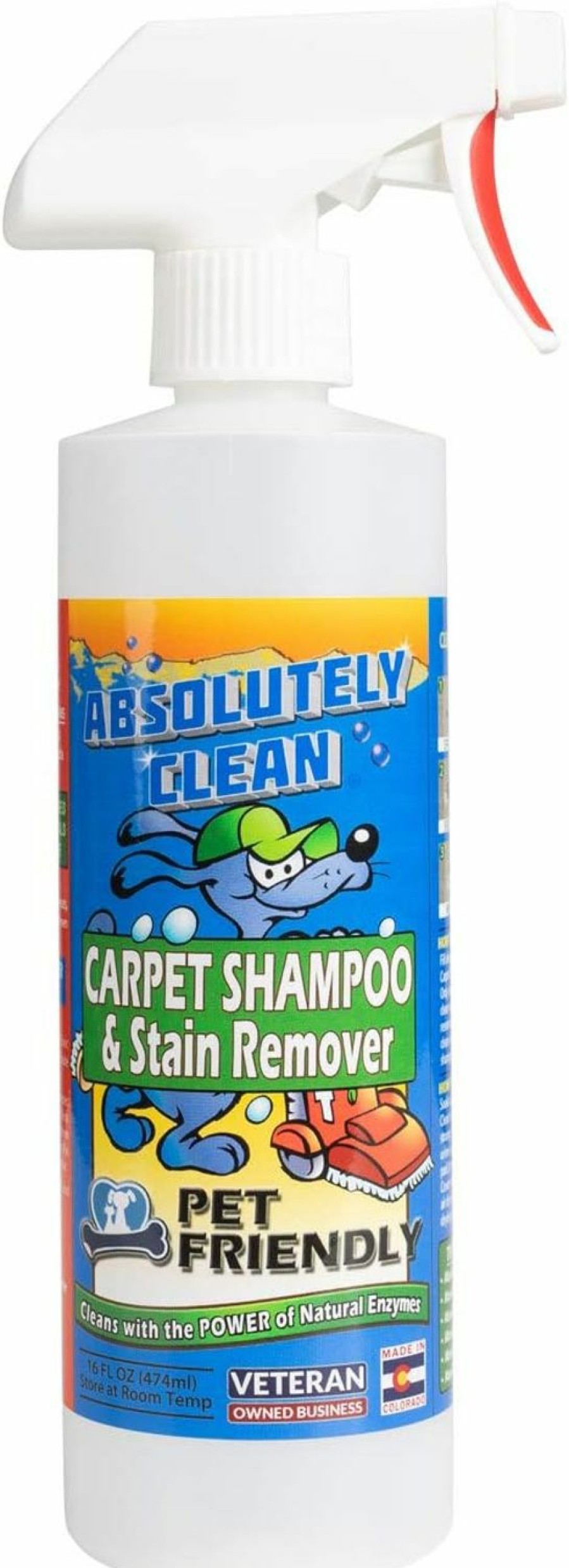 Small Animal Absolutely Clean | Absolutely Clean Carpet And Upholstery Shampoo, Stain Remover And Leather Cleaner, Remove Stains In 60 S, Cleans Over 300 Sq. Ft.