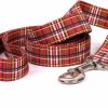 Small Animal Yellow Dog Design | Yellow Dog Design Standard Lead, Tartan Red, 1\" X 60\" (5 Ft.)