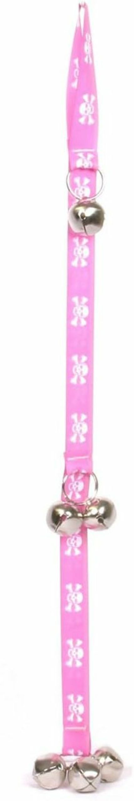 Small Animal Yellow Dog Design | Yellow Dog Design 26\" Long And 1\" Wide With 6 Bells Pink Skulls Ding Dog Bells Potty Training System