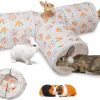 Small Animal BWOGUE | Bwogue Bunny Tunnels & Tubes Collapsible Carrot Bunny Hideout Extra Large Small Animal Tunnel Toys For Dwarf Rabbits Bunny Guinea Pigs Kitty