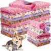 Small Animal Preboun | Preboun 40 Pcs Small Pet Fleece Blankets Bulk 24\" X 16\" Washable Waterproof Small Animal Cage Bedding Guinea Pig Puppy Dog Cat Pee Pad Liner Accessories