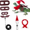 Small Animal Mogoko | Mogoko Christmas Lizard Leash Bearded Dragon Harness Bat Wing Bowler Santa Hat Bow Tie Adjustable Leather Reptile Lizard Leash For Gecko, Iguanas,Lizard Amphibians And Other Small Pet Animals