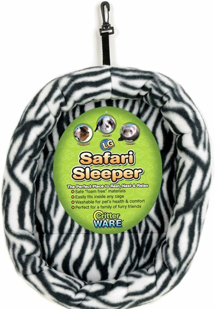 Small Animal Ware Manufacturing | (2 Pack) Ware Manufacturing Fuzz-E-Bed Safari Sleepers, Large, Colors May Vary