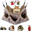 Small Animal HAICHEN TEC | Haichen Tec Small Pet Cage Hammock Triple Layer Hammock Hamster Guinea Pig Cage Accessories Bedding Cozy Ferret Tunnel Cave Small Animals Bed For Chinchilla Sugar Glider (Grey)