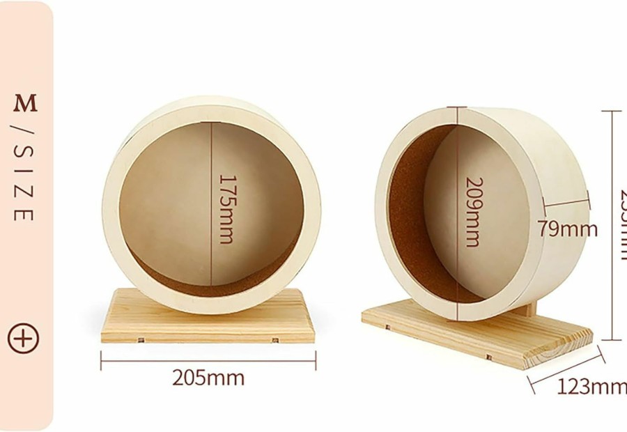 Small Animal OMEM | Hamster Exercise Wheel,Small Animals Running Toy Suitable For Rat, Pig, Chinchilla, Gerbil, Etc. Pet Wooden Harmless, Handmade (M)