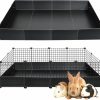 Small Animal Geelin | Geelin Corrugated Plastic Cage Liners Base 2 X 4 Panel Size Guinea Pig Cage Liner For Guinea Pigs Hedgehogs Rabbits Applied With C&C Cages, Black