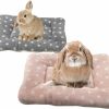 Small Animal MANSHU | Manshu Small Animal Plush Bed, Bunny Bed, For Bunny, Squirrel, Hedgehog, Pink And Gray 2Pcs.