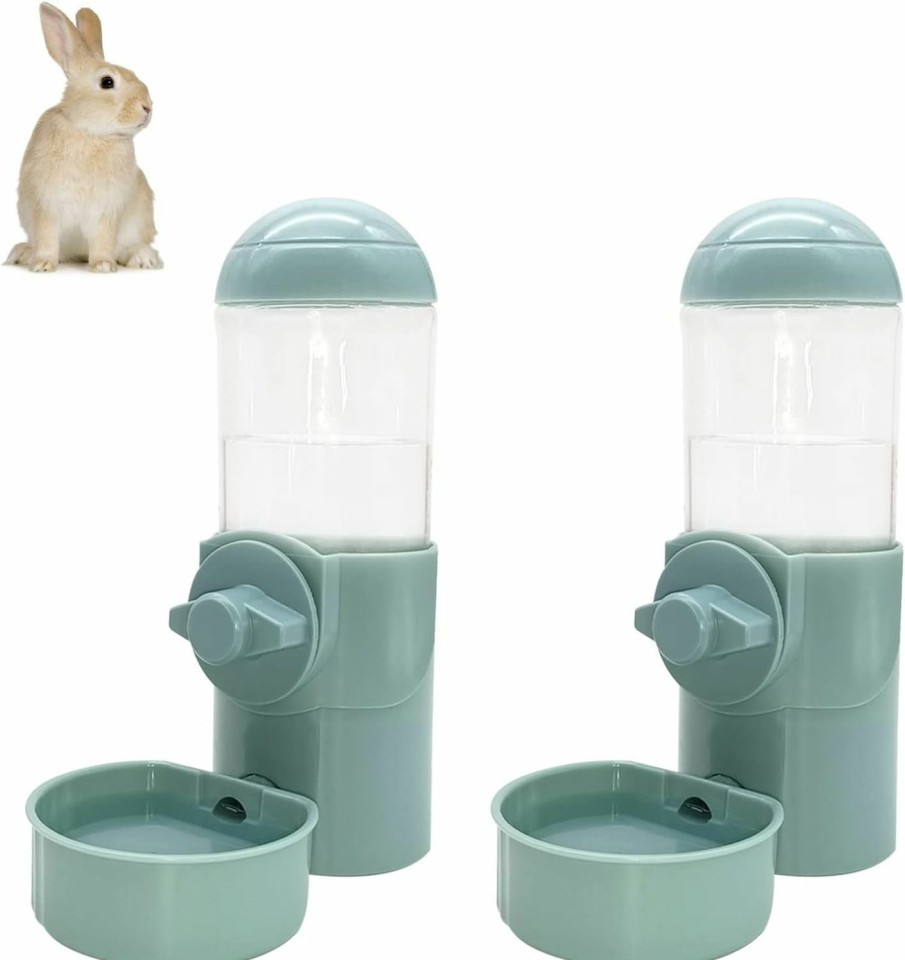 Small Animal Hamiledyi | Hamiledyi Rabbit Water Bottle 17Oz Bunny Hanging Automatic Water Dispenser Chinchillas Feeder Water Bowl Small Animal No Drip Plastic Water Dispenser For Guinea Pigs Chinchillas Hedgehogs Ferrets 2Pcs