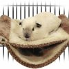 Small Animal Oncpcare | Oncpcare Fleece Rat Hammock Warm Guinea Pig Sleep Bed Chinchilla Cage Play Platform With Warm Fleece For Hamster Mice, Brown