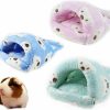 Small Animal FLAdorepet | Fladorepet Rat Hamster House Bed Winter Warm Fleece Small Pet Squirrel Hedgehog Chinchilla Rabbit Guinea Pig Bed House Cage Nest Hamster Accessories (M, Random)