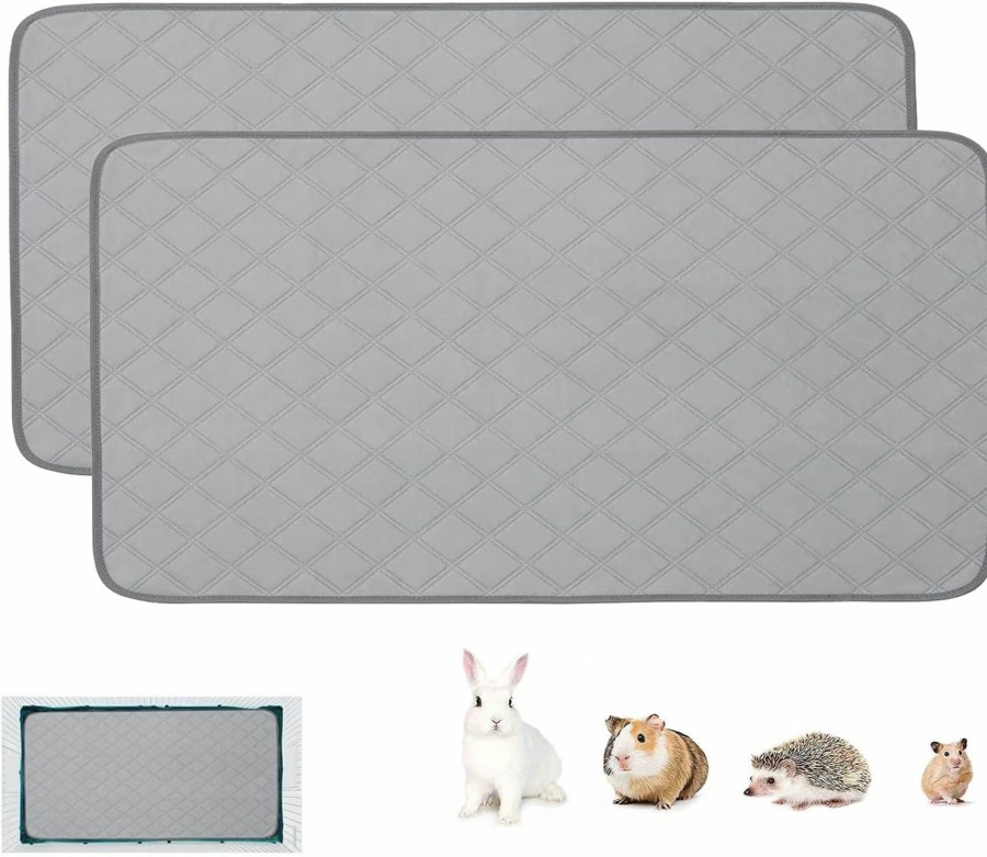 Small Animal Petlex | Petlex Guinea Pig Cage Liners 47\"X24\" 2 Pack, Washable Guinea Pig Pee Pads, Reusable Super Absorbent Waterproof Non Slip Guinea Pig Bedding For Small Animals Rabbit Hamster Ferrets Puppy