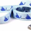 Small Animal Yellow Dog Design | Yellow Dog Design Sweet Lil Whales Dog Leash-Size X-Large-3/8 Inch Wide And 5 Feet (60 Inches) Long