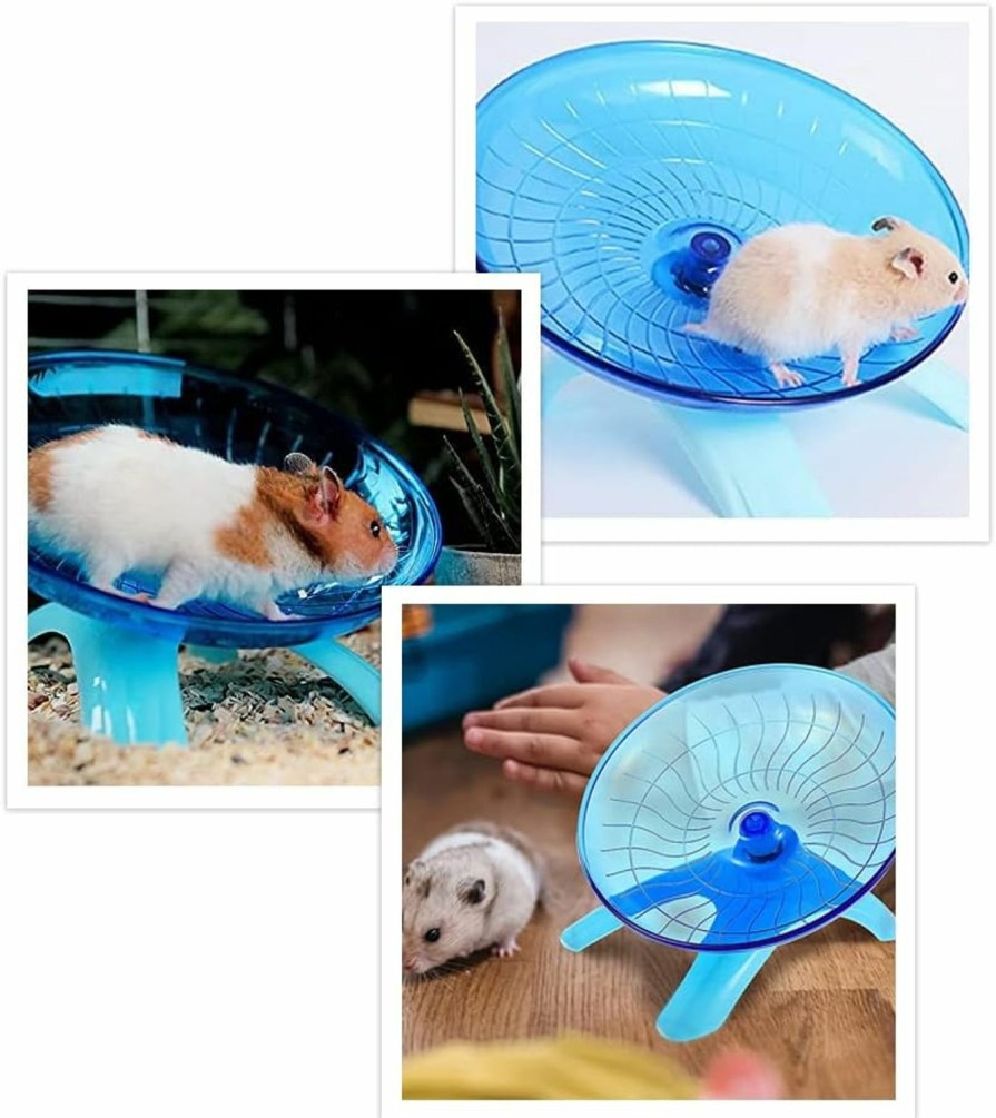 Small Animal YuanYouTong | Yuanyoutong Hamster Wheel Hamster Toys Plastic Hamster Flying Saucer Silent Running Exercise Wheel For Syrian Hamster, Hedgehog, Gerbils, Mice, Guinea Pig, Chinchilla, Small Animals, Pets, 7 Inch