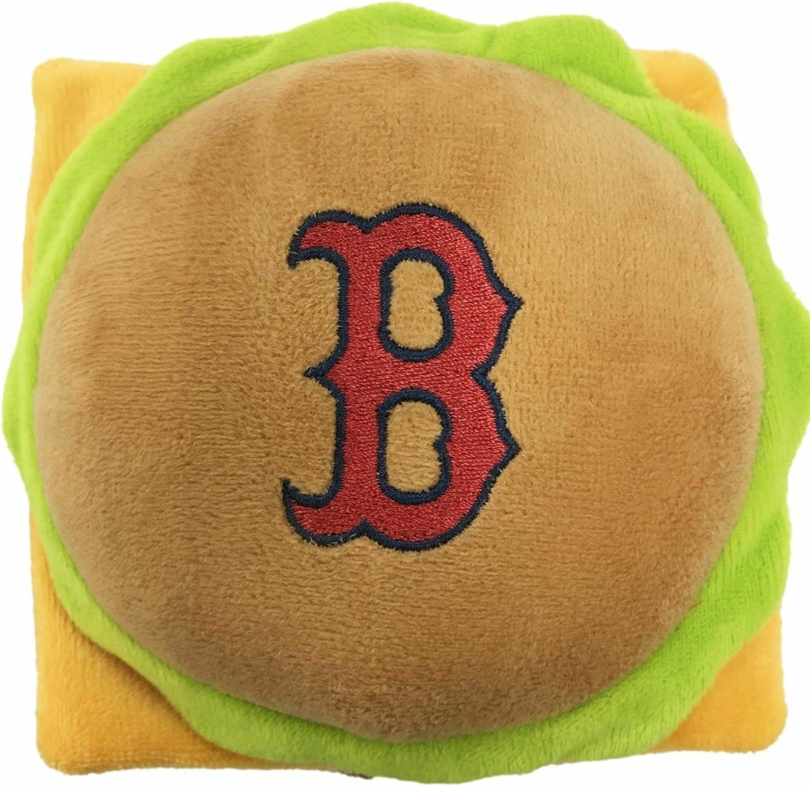 Small Animal Pets First | Pets First Plush Dog Toys - Stadium Theme Snacks - Cutest Plush Toy For Dogs & Cats With Inner Squeaker & Premium Embroidery Of Baseball Team Name/Logo. Los Angeles Dodgers Cheese Burger Dog Toy