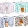 Small Animal Huwena | Huwena 4 Pcs Hideout For Guinea Pig Small Animals Corner Triangular Fleece Hideaway Toys Cage Accessories Hammock Hamster Ferret Playing Sleeping Bed For Hedgehog Bunny Chinchillas(Heart Style)