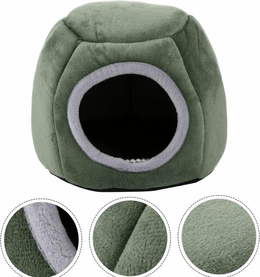 Small Animal BCOATH | Bcoath Hamster Cotton Nest Hamster Hut Small Animal Bed Ferret Nest Cat Bed Cave Stuffed Hamster Small Pets House Hedgehog Hideout Guinea Pig Bedding Pet Nest Closed Short Plush Tableware