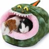 Small Animal JanYoo | Janyoo Animal Bed Guinea Pig Accessories Cage Habitat Toy Hideout House Washable