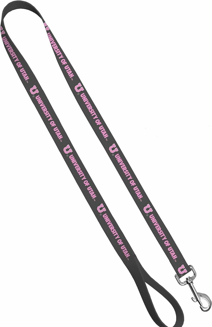 Small Animal Moose Pet Wear | Moose Pet Wear Leash 1\" X 6', University Of Utah - Pink In Grey