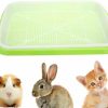 Small Animal Generic | Small Animal Litter Box Toilet - Square Litter Tray Cage Toilet Potty For Rabbits, Pigs, Ferrets, Chinchillas, Hamsters, Kitty - Green