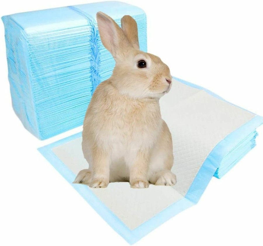 Small Animal kathson | Kathson 100 Pcs Rabbits Disposable Diaper Cage Liners Super Absorbent Healthy Cleaning Pad For Hedgehogs, Hamsters, Chinchillas, Rabbits, Cats, Reptiles And Other Small Animals