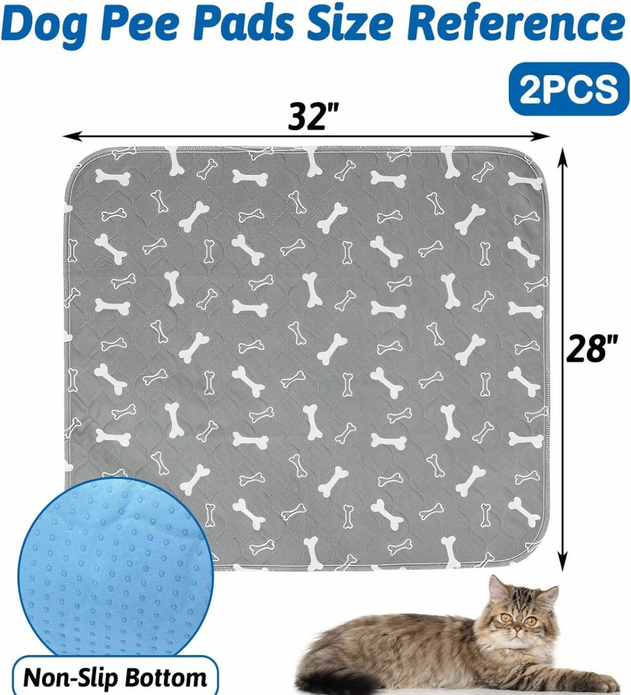 Small Animal Fhiny | Fhiny 2 Pcs Guinea Pig Cage Liner, 32" X 28" Washable Guinea Pig Bedding Liner Fast Absorbent & Anti Slip Rabbit Fleece Cage Liners Reusable Small Animal Pee Pads For Bunny Hamster Machine Washable