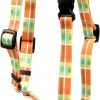 Small Animal Yellow Dog Design | Yellow Dog Design Madras Orange Roman Style H Dog Harness, Large-1\" Wide And Fits Chest Of 20 To 28\"