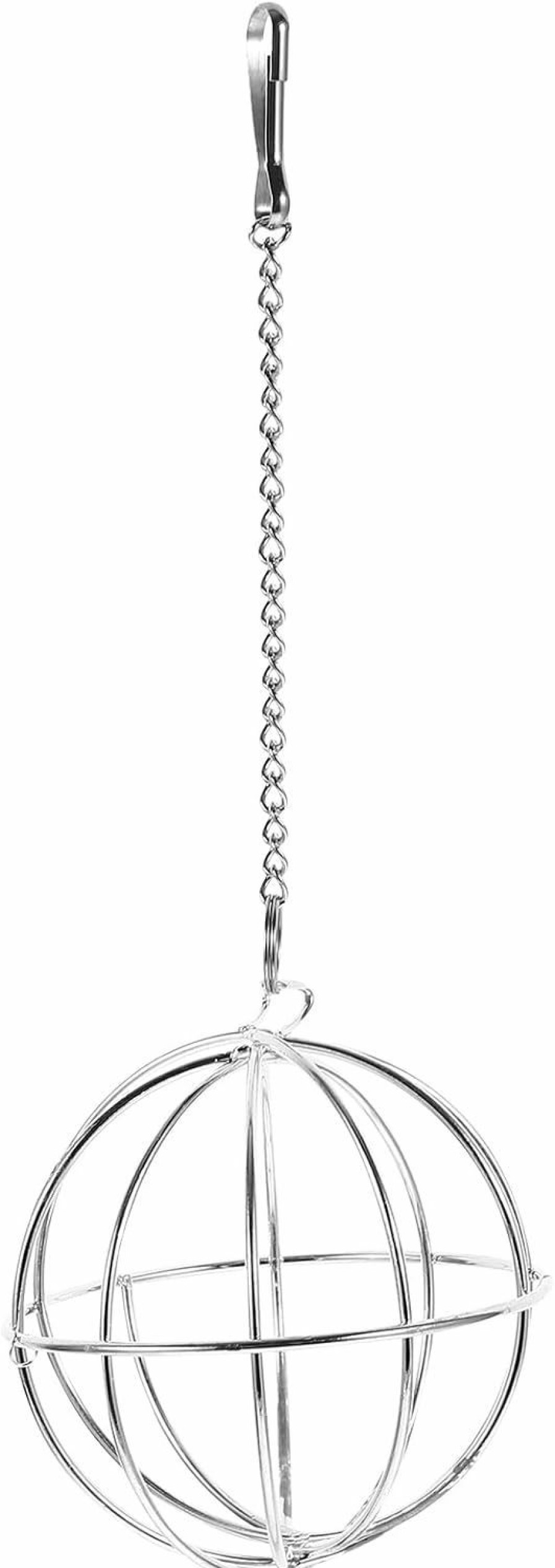 Small Animal balacoo | Balacoo Stainless Steel Guinea Pig Hay Holder, Anti-Bite Design, Hanging Ball For Small Animal Feeding, 12\" Diameter