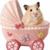 Small Animal xixi-home | Xixi-Home Ceramic Hamster Hideout, Cool Summer Ceramic Hamster Bed ,Small Animal Pet Ceramic House Cooling Nest Ceramic Pet House For Hamster/Rabbit (Pink )