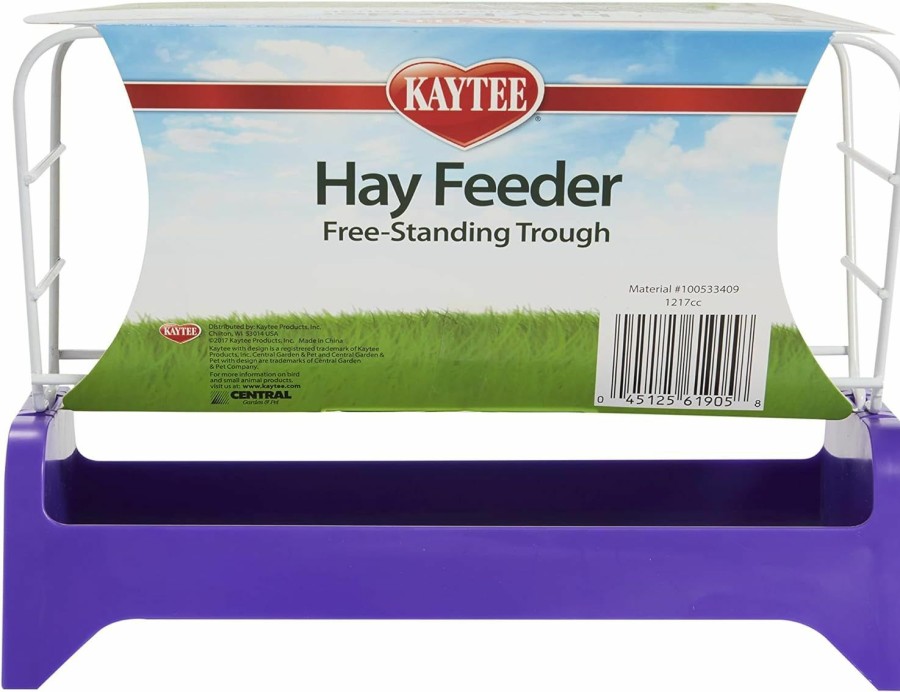 Small Animal Kaytee | Kaytee Free Standing Trough Hay Feeder Assorted 7 Inches