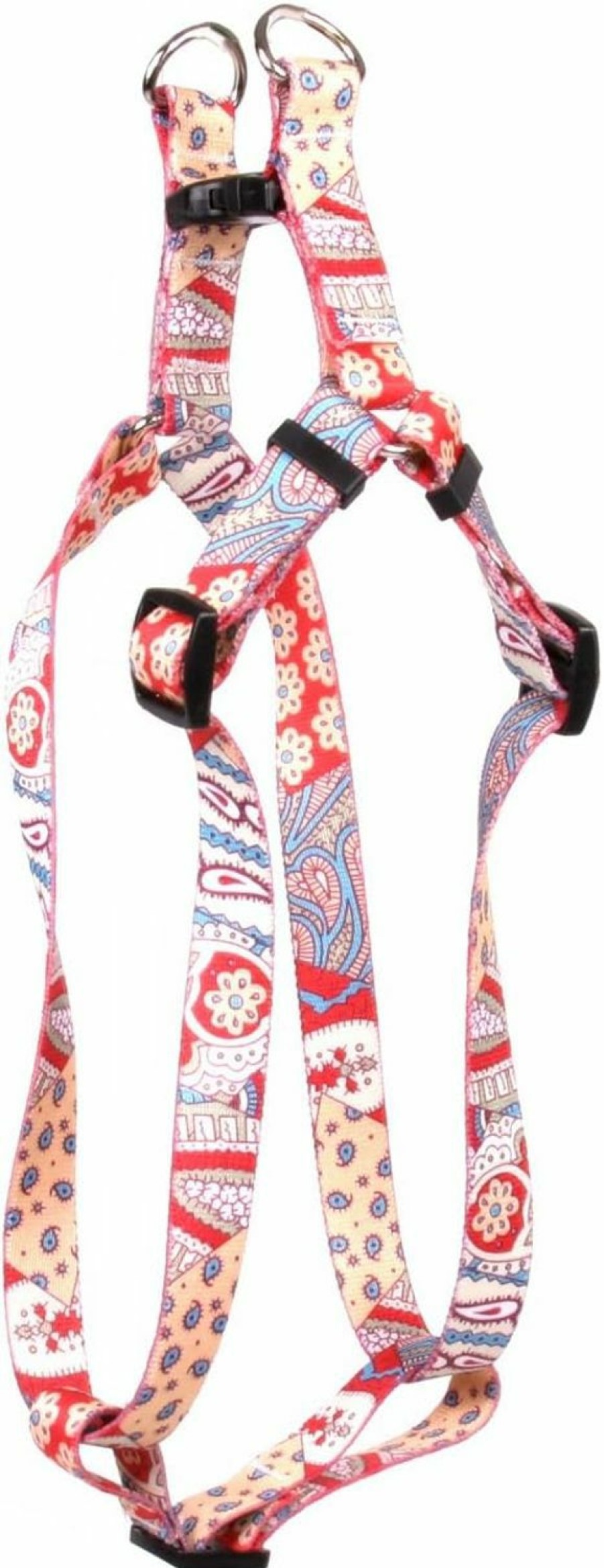 Small Animal Yellow Dog Design | Yellow Dog Design Standard Step-In Harness, Pink Paisley, Extra Small 4.5\" - 9\"