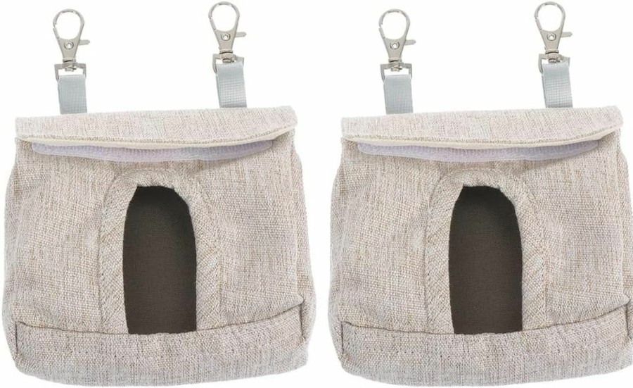 Small Animal LUOZZY | Luozzy 2 Pcs Rabbit Hay Feeder With Double Lobster Clasp Guinea Rabbit Feeder Fabric Bag Hanging Pets Feeder Bag - S Size