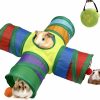 Small Animal XMxoTxo | 4-Way Guinea Pig Tunnel And Tubes With 4 Balls,Collapsible Guinea Pig Hideout Toys With Tote Bag For Small Animal Chinchilla Ferret Hamster Rat