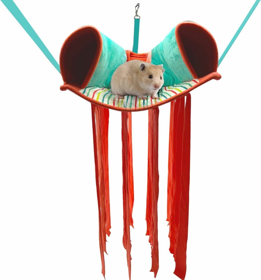 Small Animal PINVNBY | Pinvnby Hamster Tunnel Hammock Hanging Ferret Hideout Cage Accessories Guinea Pig Hammock Sugar Glider Hideaway Tent Toys For Chinchilla Rats Hedgehog Squirrel And Other Small Animals