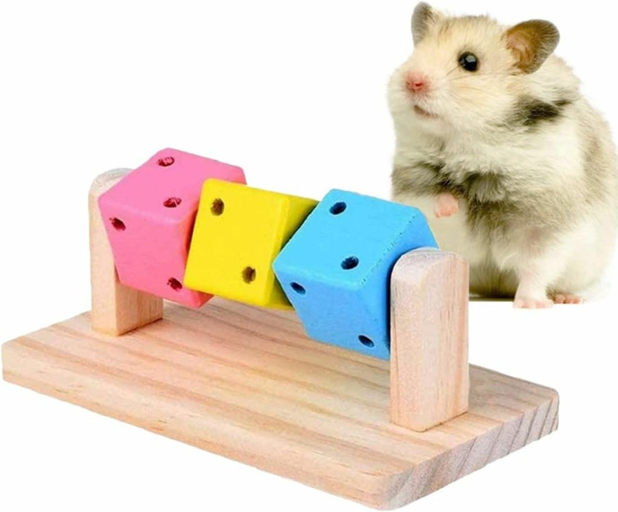 Small Animal Litewoo | Litewoo Hamster Chew Toy Wood Platform Grinding Teeth Toys Exercise Intelligence Training Colorful Wooden Block For Small Animals Chinchilla Gerbil Guinea Pig Rat Chipmunk Squirrel Sugar Glider