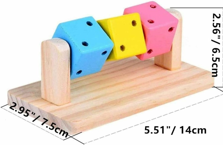 Small Animal Litewoo | Litewoo Hamster Chew Toy Wood Platform Grinding Teeth Toys Exercise Intelligence Training Colorful Wooden Block For Small Animals Chinchilla Gerbil Guinea Pig Rat Chipmunk Squirrel Sugar Glider