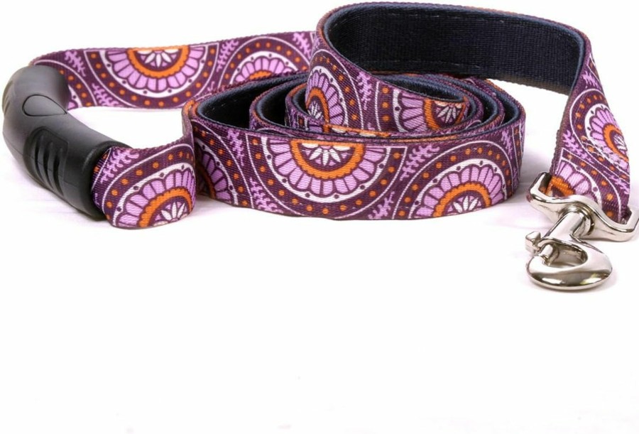 Small Animal Yellow Dog Design | Yellow Dog Design Radiance Purple Uptown Dog Leash, Large-1\" Wide And 5' (60\") Long