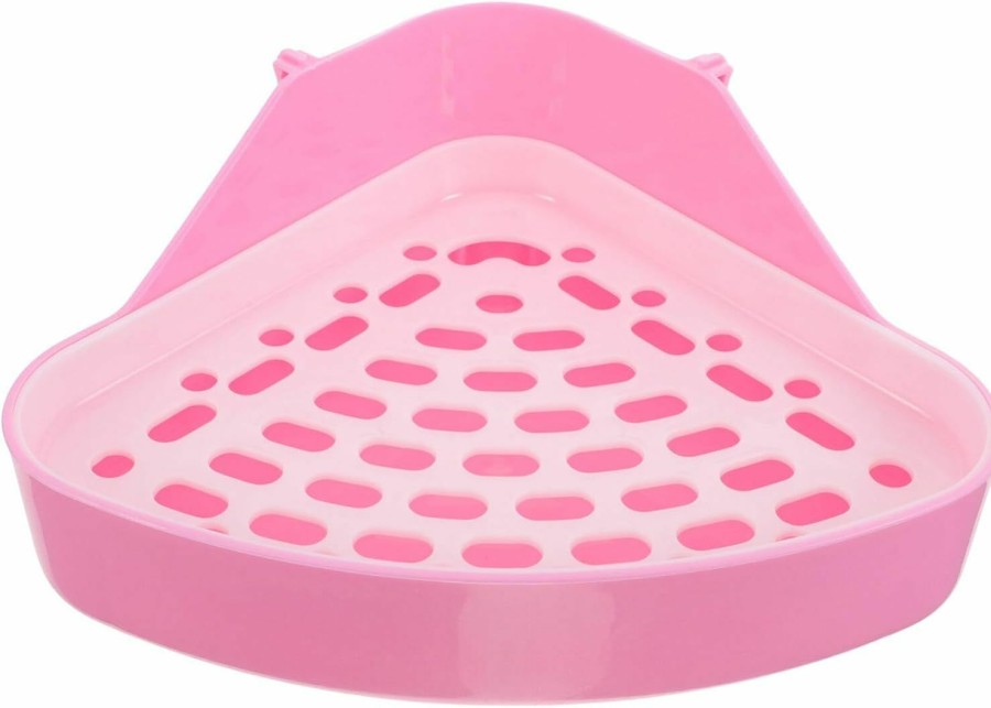 Small Animal POPETPOP | Popetpop Rabbit Litter Box, Bunny Litter Box Corner Toilet Box Corner Litter Pan Potty Trainer For Guinea Pigs, Chinchilla, Ferret, Galesaur, Small Animals (Yellow)