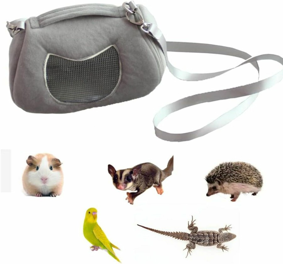 Small Animal ANIAC | Aniac Small Pet Carrier Bag With Adjustble Shoulder Strap Hamster Travel Cage Breathable Rat Carrier Portable Travel Carrier For Guinea Pig Birds Bearded Dragon Hedgehog (Large, Pink)