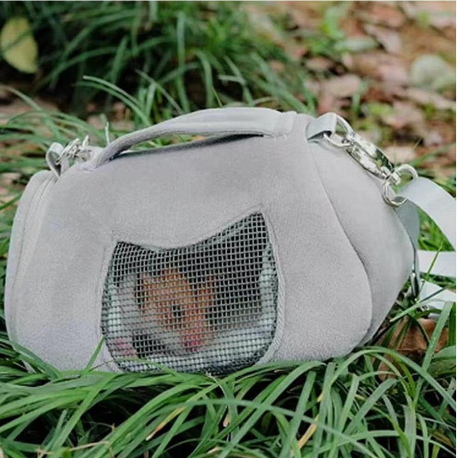 Small Animal ANIAC | Aniac Small Pet Carrier Bag With Adjustble Shoulder Strap Hamster Travel Cage Breathable Rat Carrier Portable Travel Carrier For Guinea Pig Birds Bearded Dragon Hedgehog (Large, Pink)